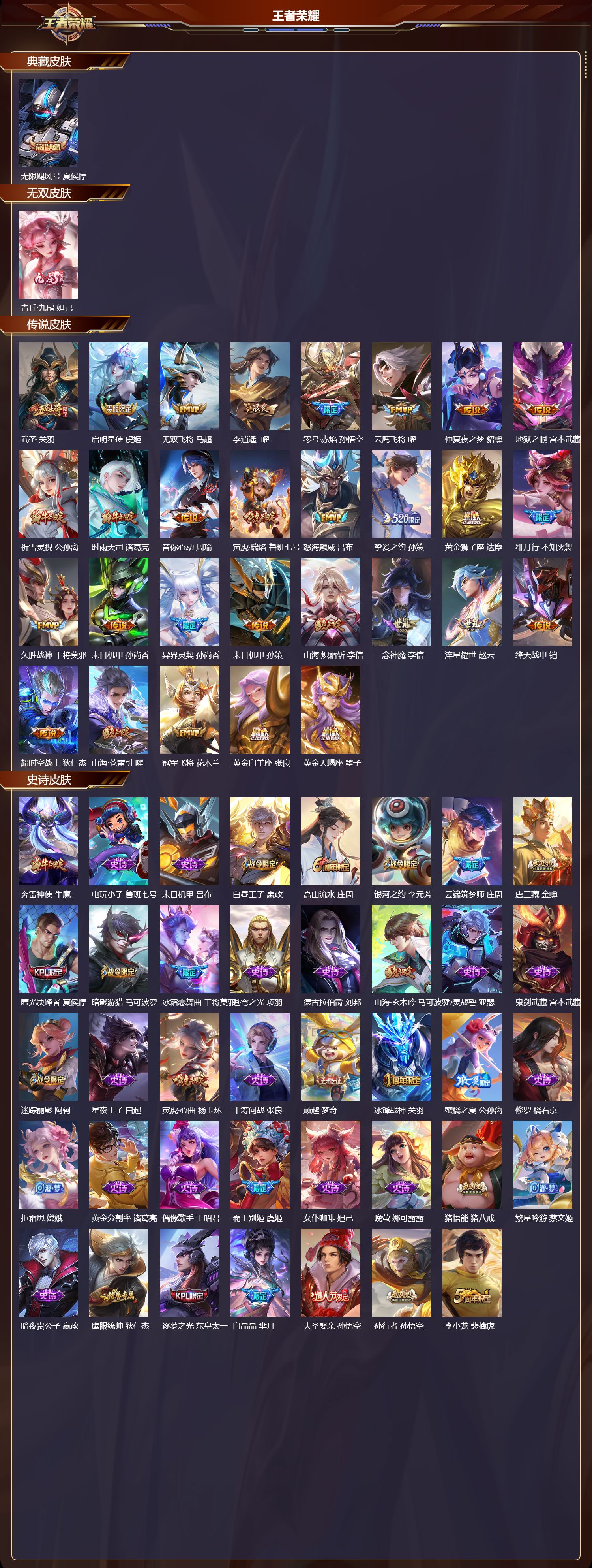 WZQM3479183王者荣耀账号详情图3