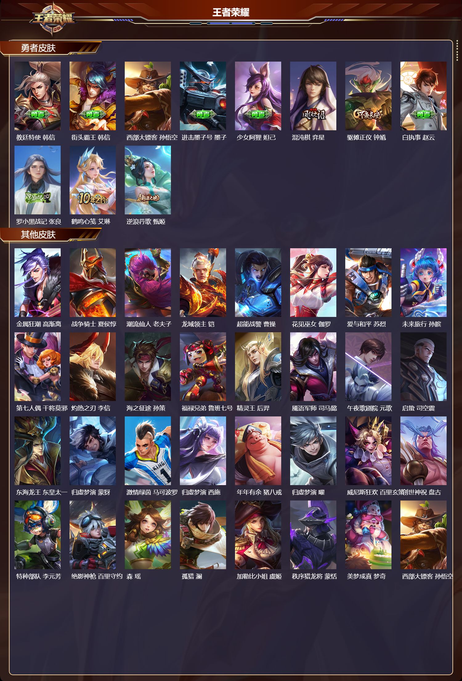 WZMK3479198王者荣耀账号详情图3