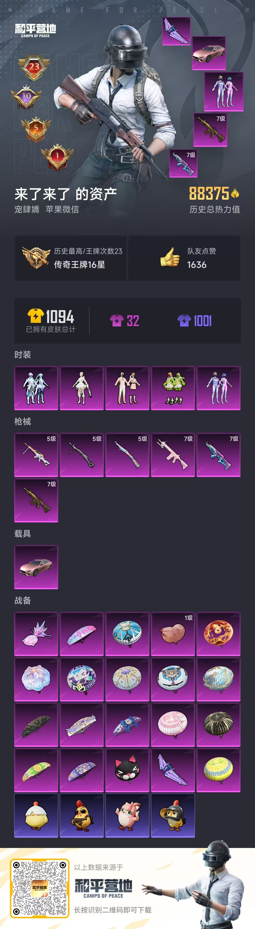 HPSJ3452661和平精英账号详情图2