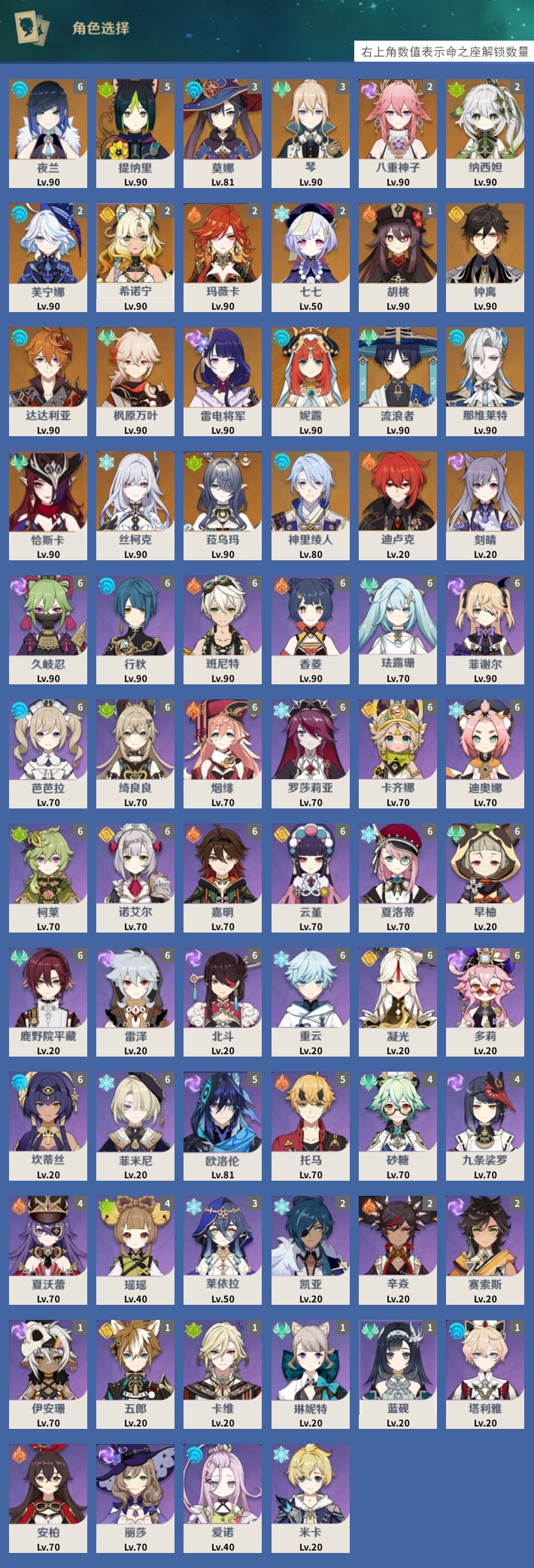 YSMK315691原神账号详情图3 YSMK315691原神账号详情图3