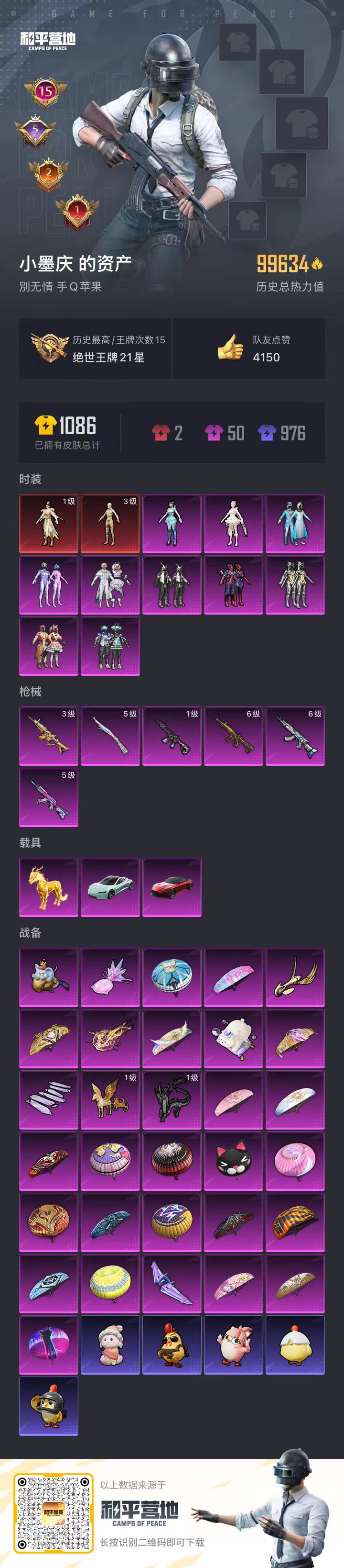 HPSJ3413074和平精英账号详情图3 HPSJ3413074和平精英账号详情图3