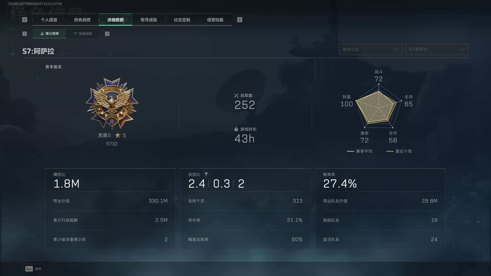 SJZQM397826三角洲行动账号详情图4