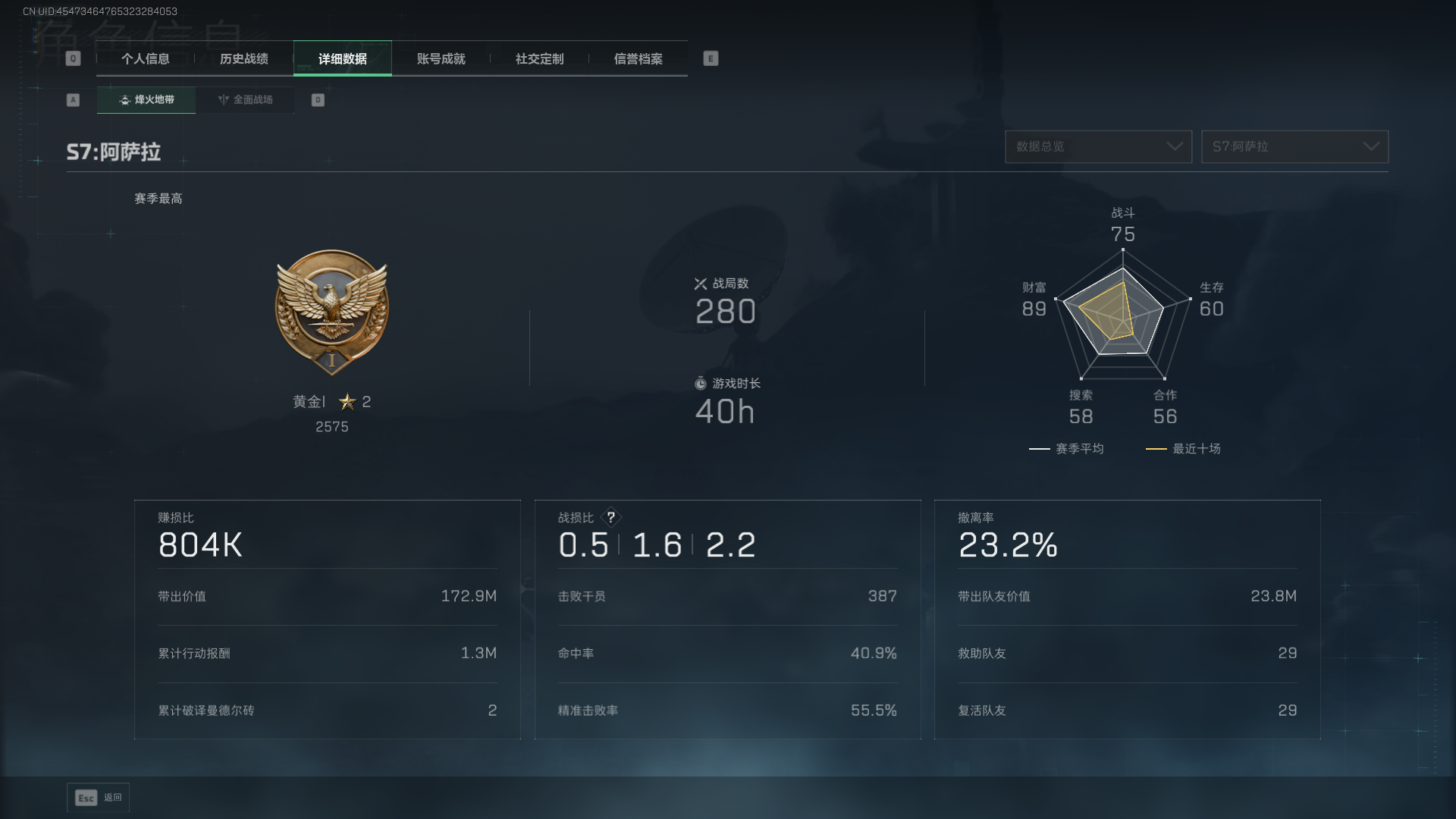 SJZCMW385807三角洲行动账号详情图4