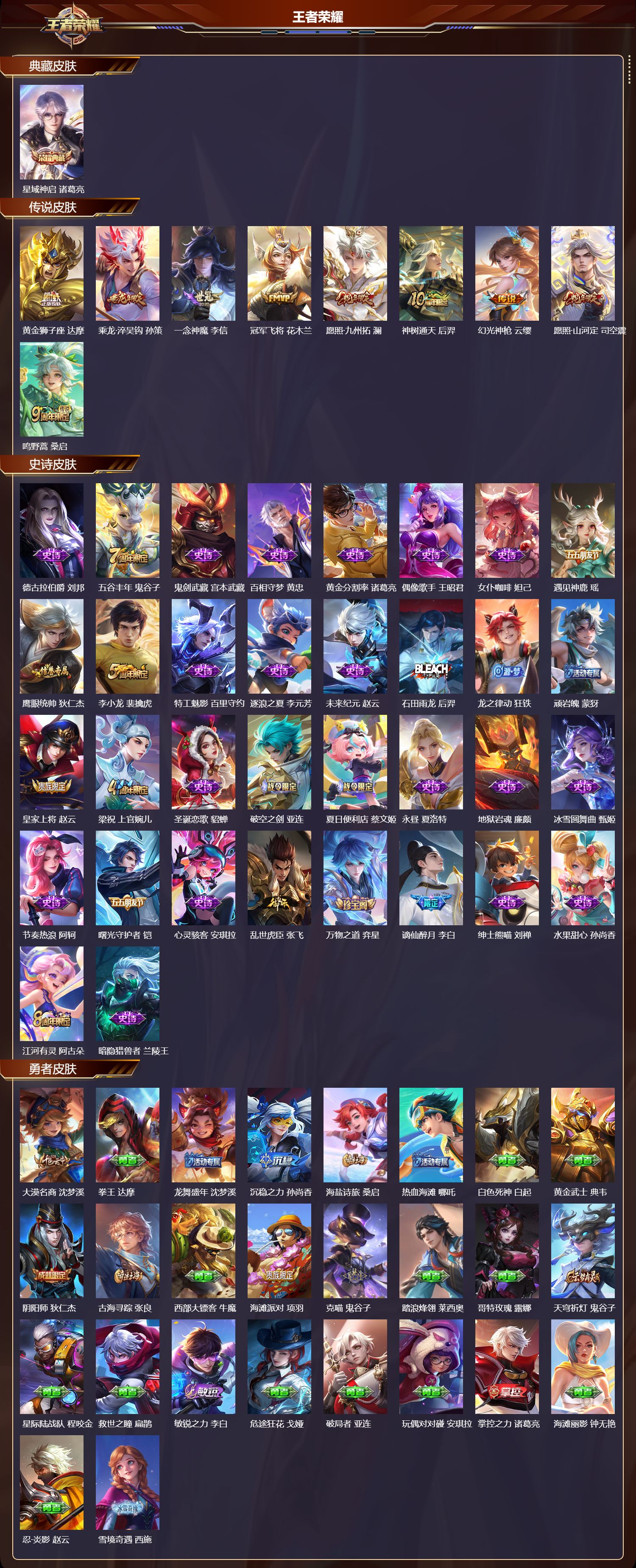 WZMK3400986王者荣耀账号详情图2 WZMK3400986王者荣耀账号详情图2