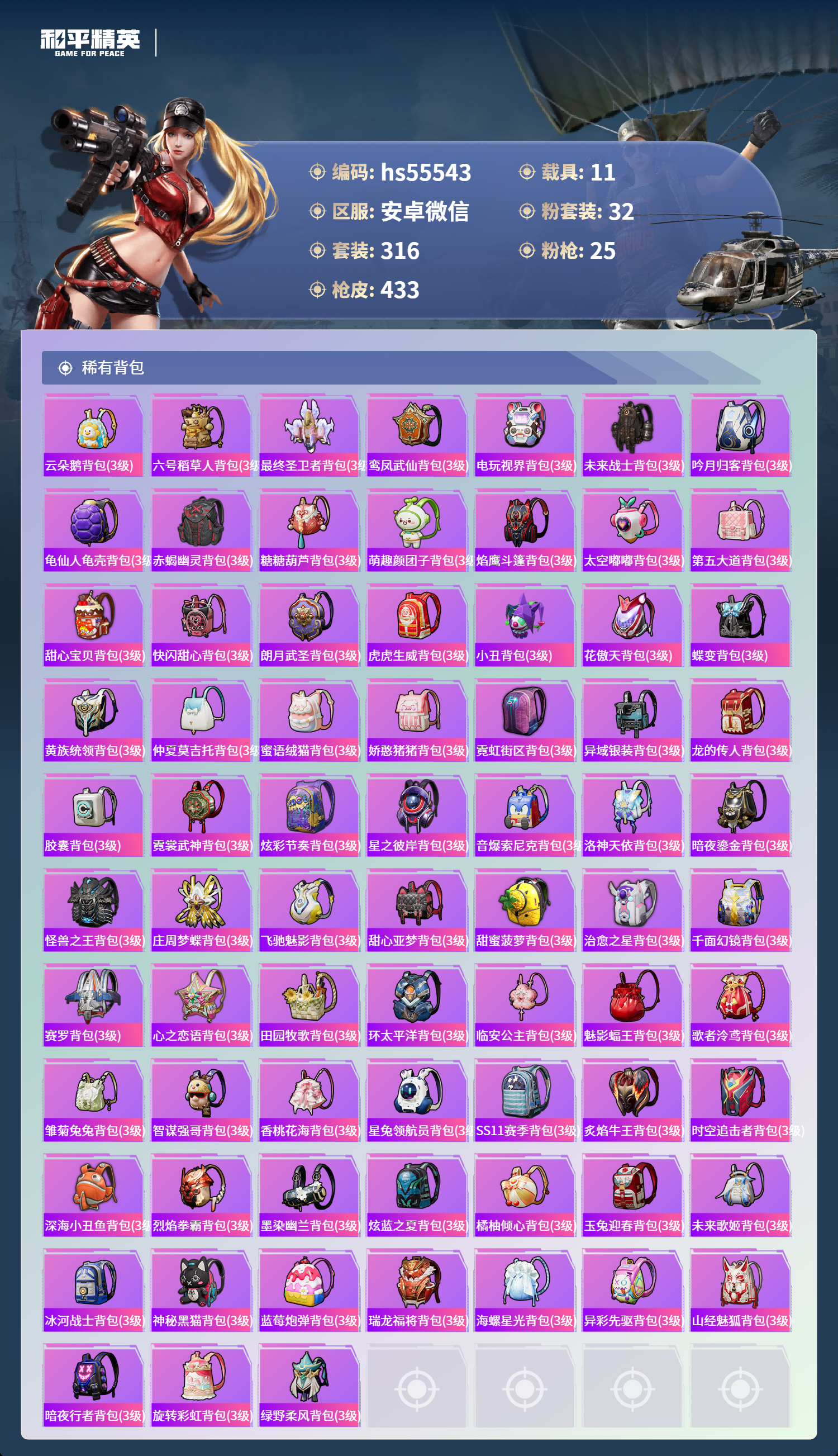 HPSJ3453789和平精英账号详情图14 HPSJ3453789和平精英账号详情图14