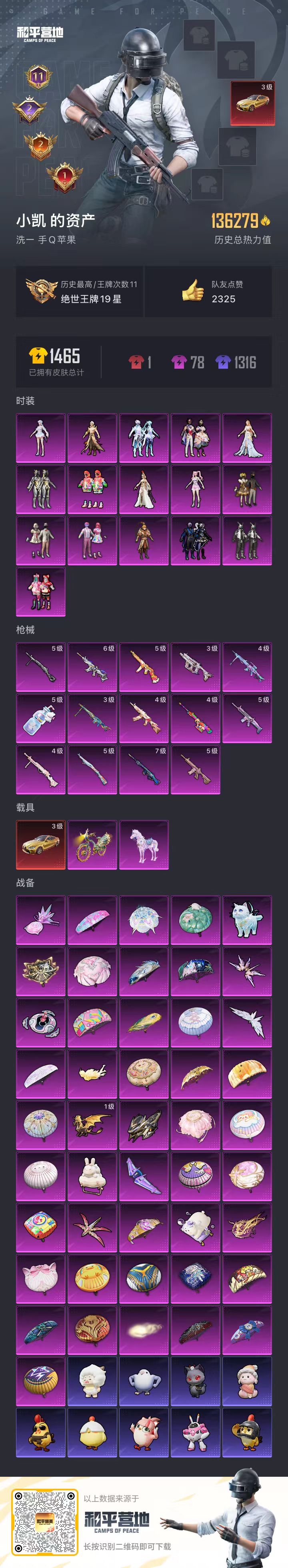 HPSJ3453838和平精英账号详情图2