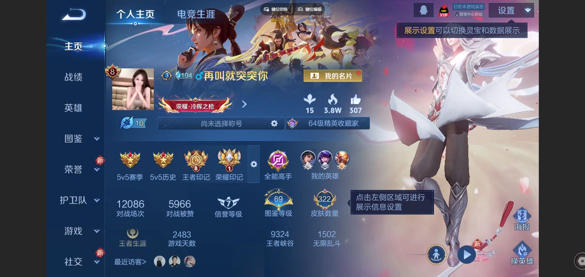 WZCMW425393王者荣耀账号详情图2