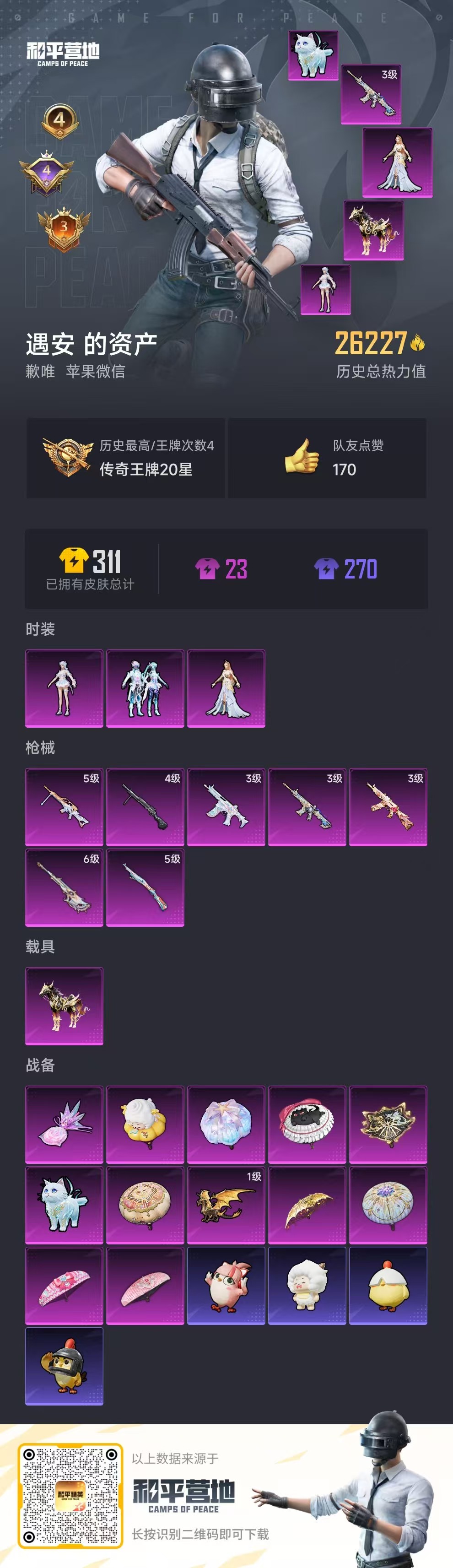 HPSJ3453849和平精英账号详情图3