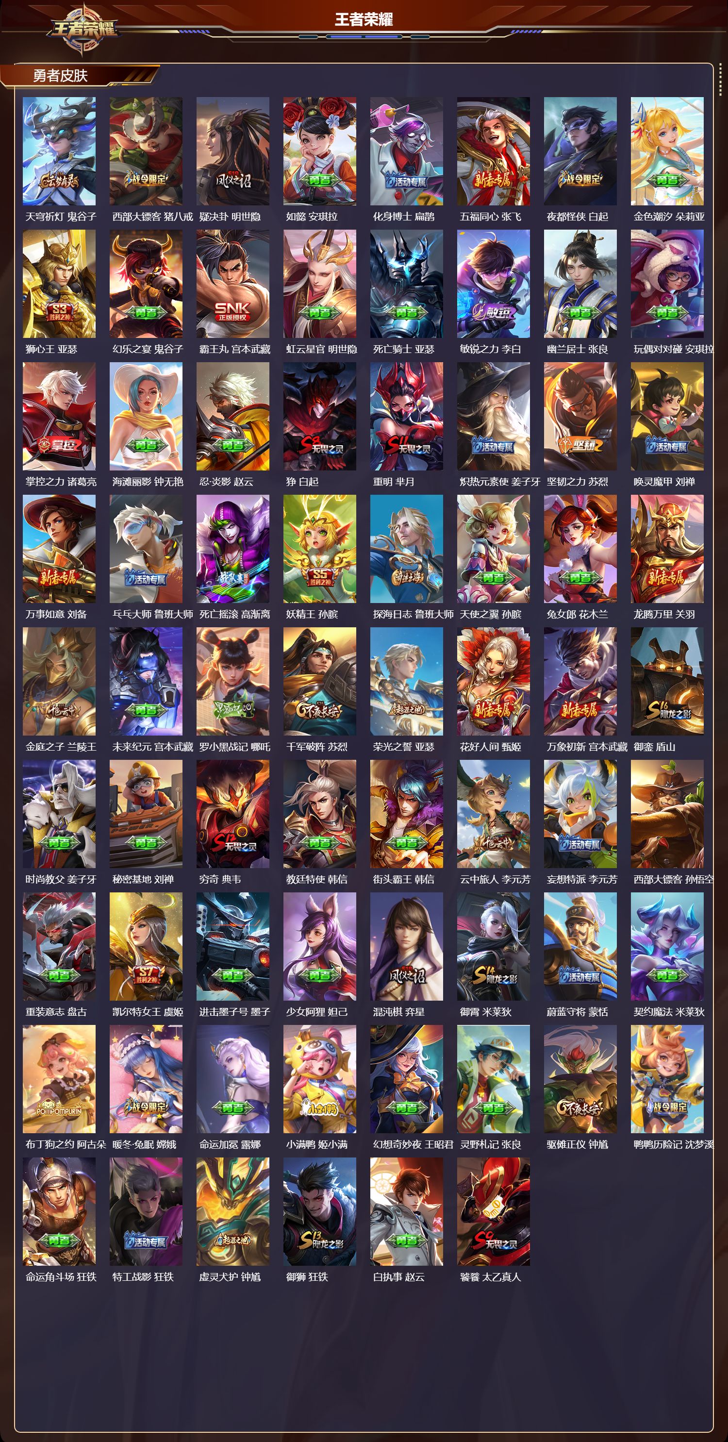 WZQM3482290王者荣耀账号详情图5