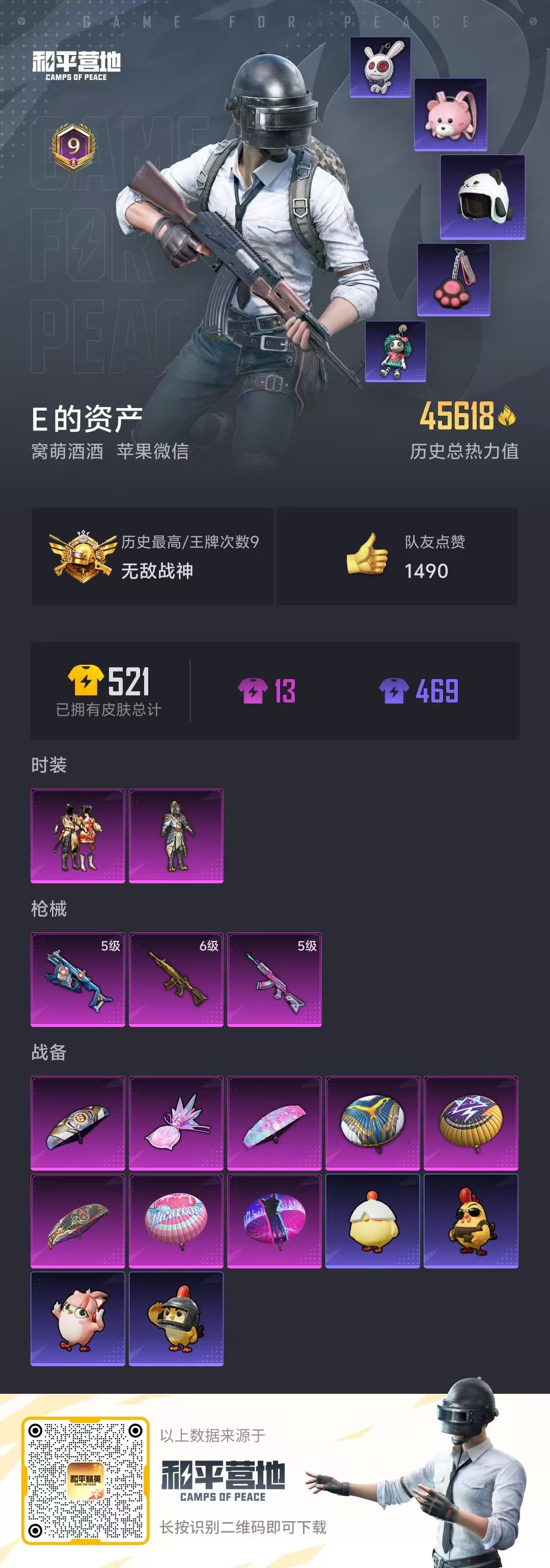 HPSJ3453851和平精英账号详情图3