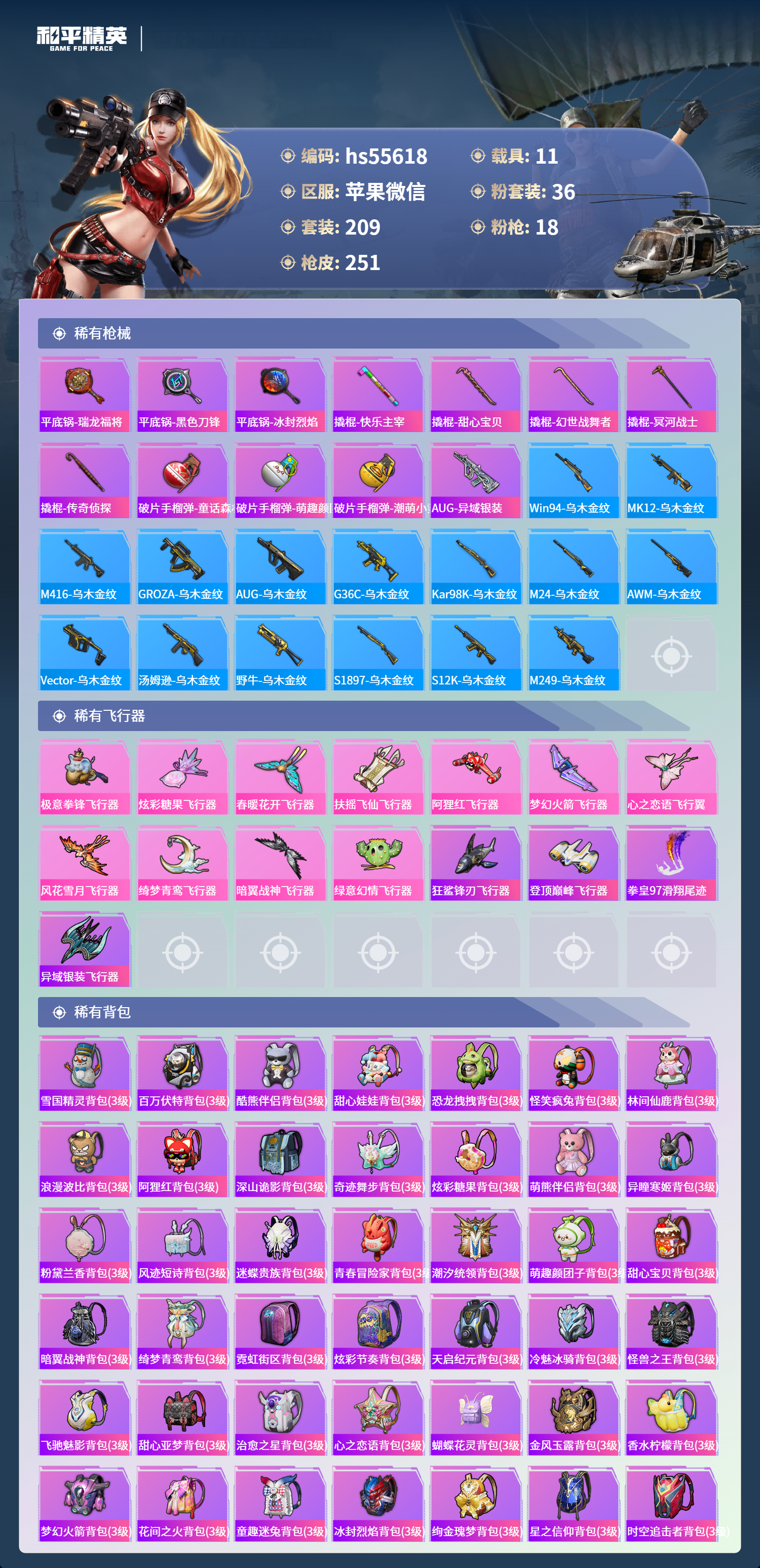 HPSJ3453793和平精英账号详情图10