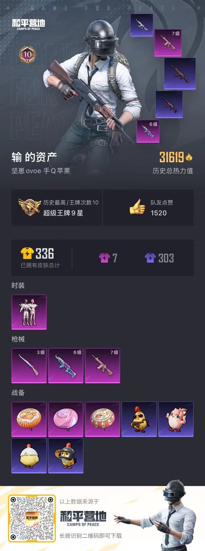 HPSJ3453899和平精英账号详情图2