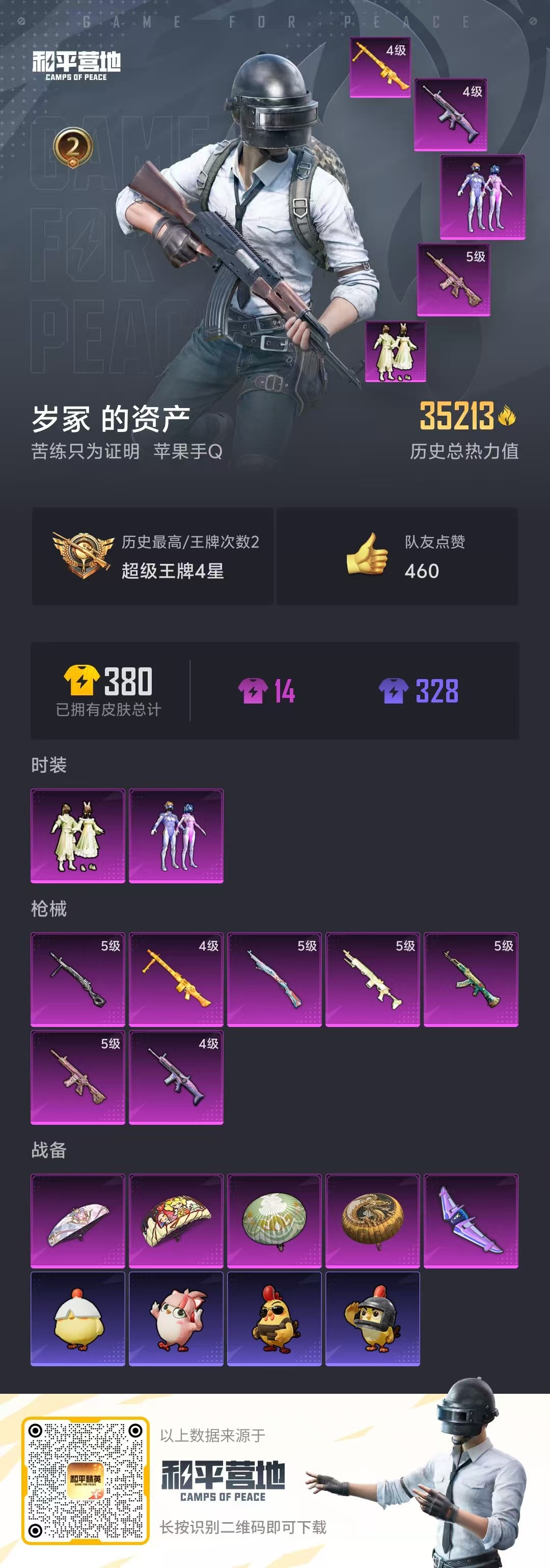 HPSJ43595和平精英账号详情图3