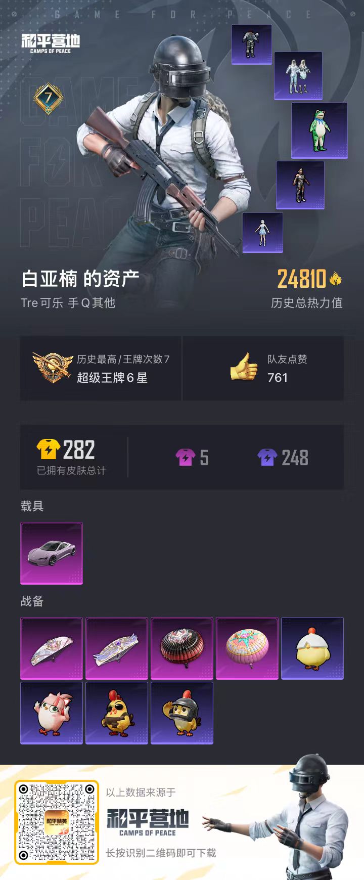 HPSJ43616和平精英账号详情图3