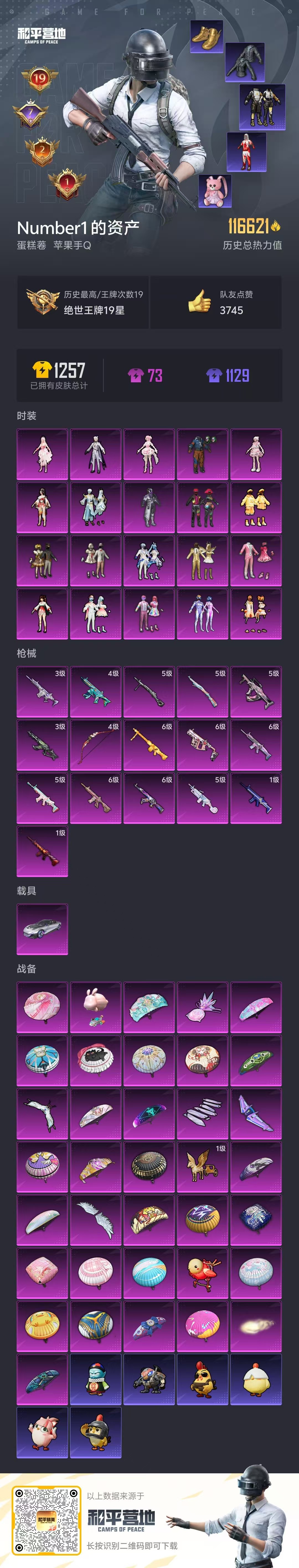 HPSJ3453852和平精英账号详情图2