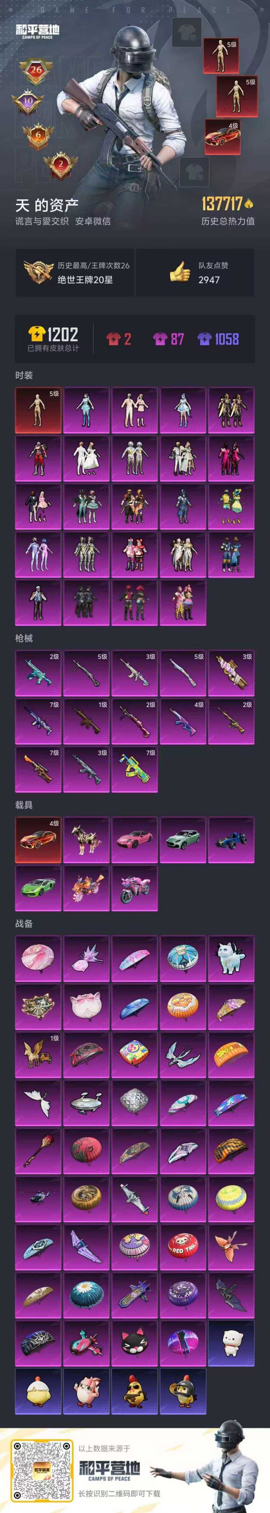 HPSJ3453743和平精英账号详情图3