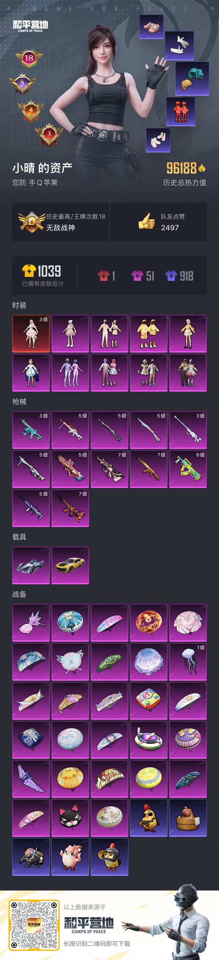 HPSJ43584和平精英账号详情图3