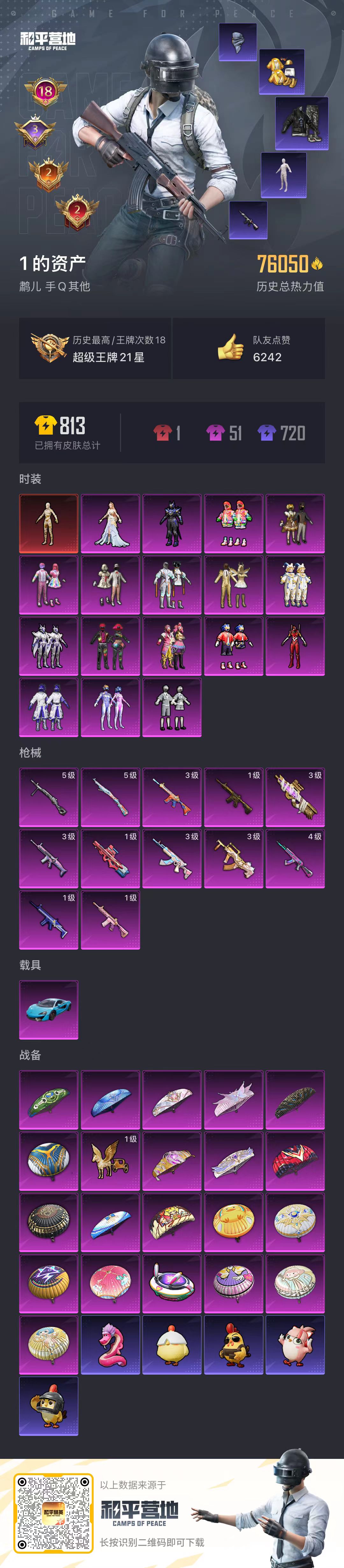 HPSJ3453825和平精英账号详情图2