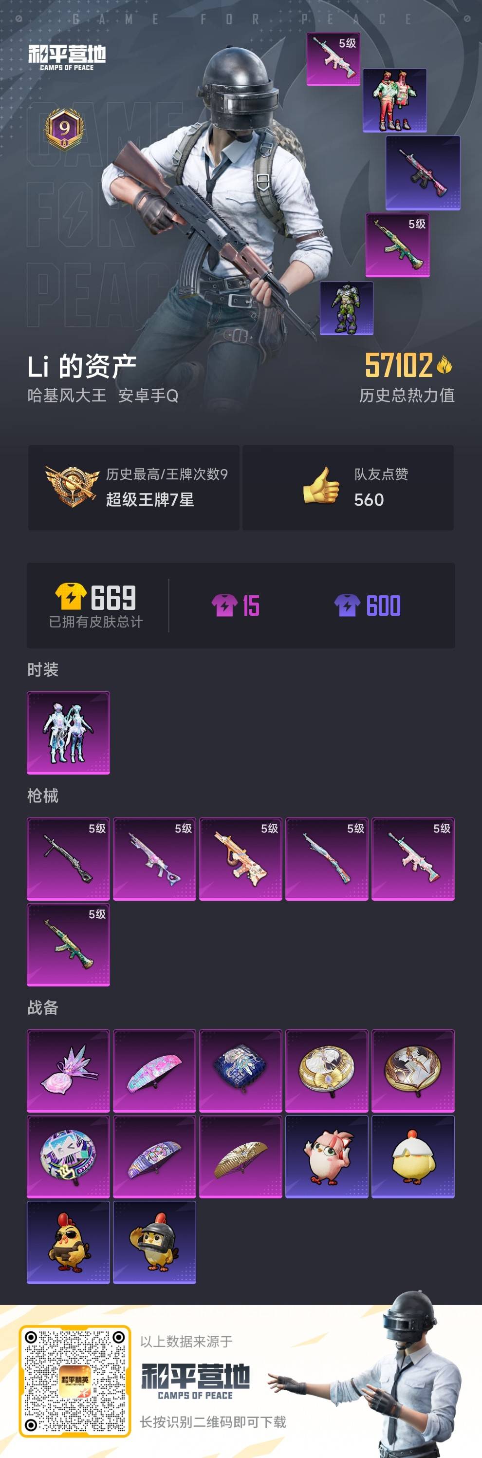 HPSJ3453779和平精英账号详情图3 HPSJ3453779和平精英账号详情图3