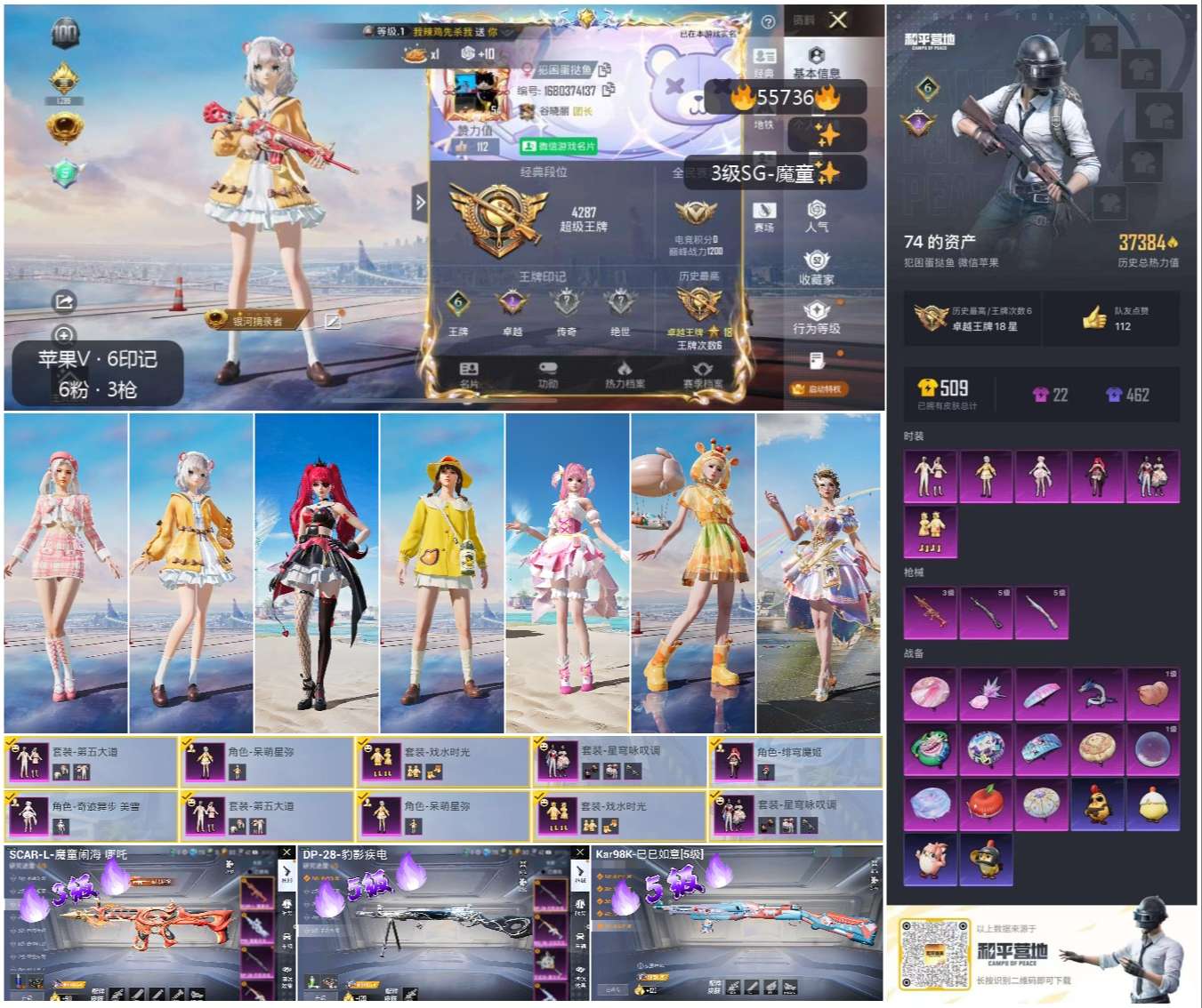 HPSJ3453753和平精英账号详情图4