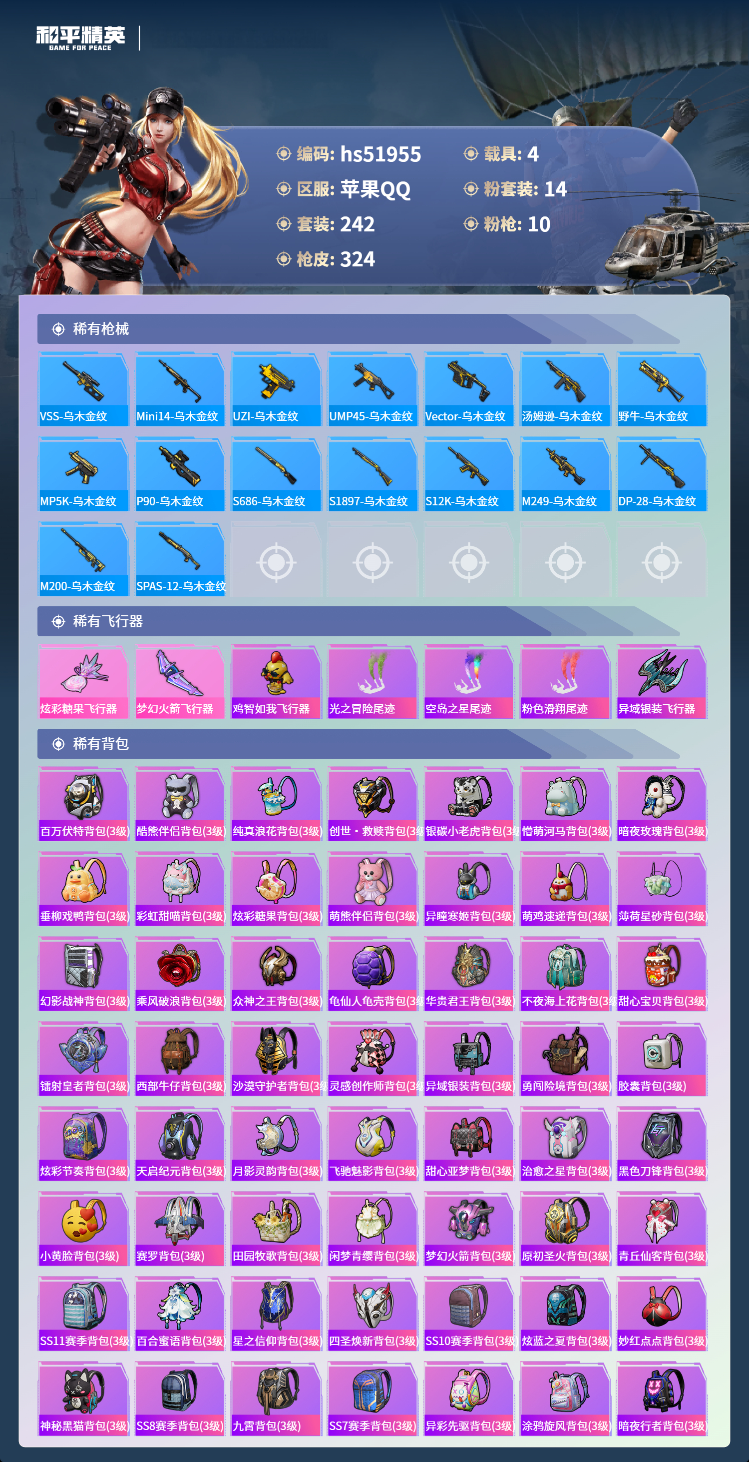 HPSJ3453903和平精英账号详情图11