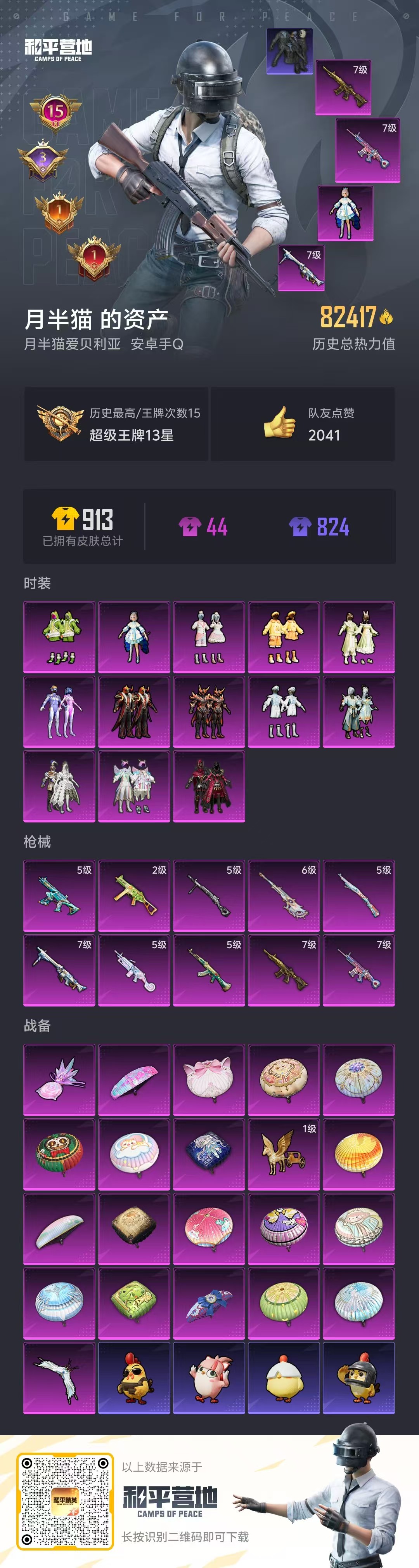 HPSJ3453785和平精英账号详情图2 HPSJ3453785和平精英账号详情图2