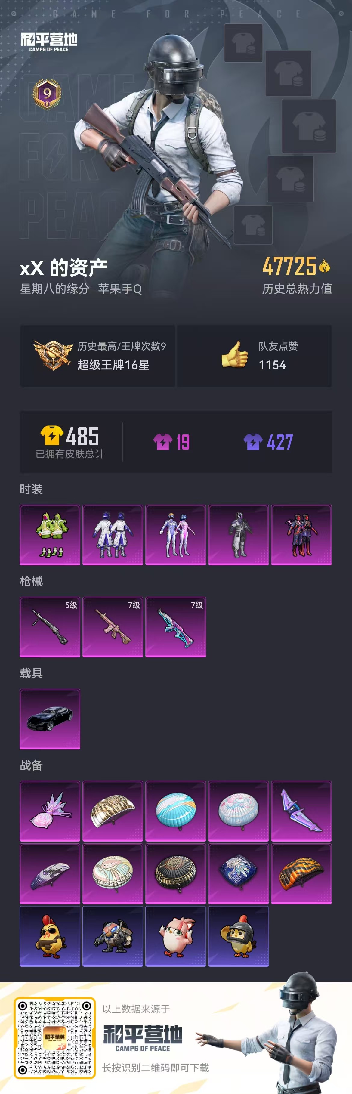 HPSJ3453784和平精英账号详情图3 HPSJ3453784和平精英账号详情图3