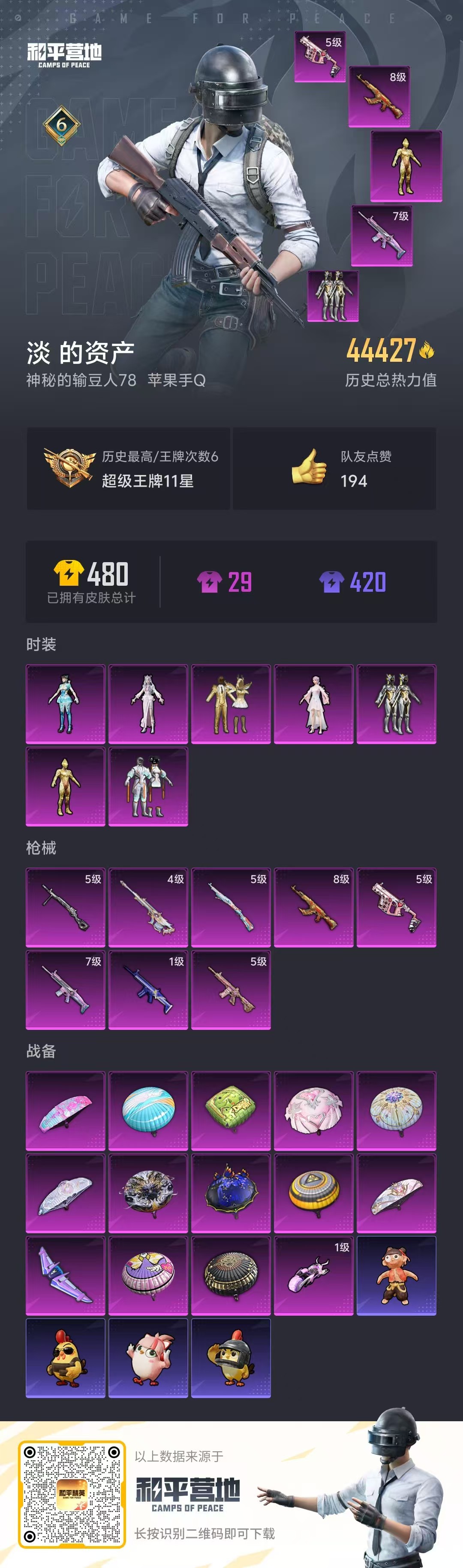 HPSJ3455045和平精英账号详情图3