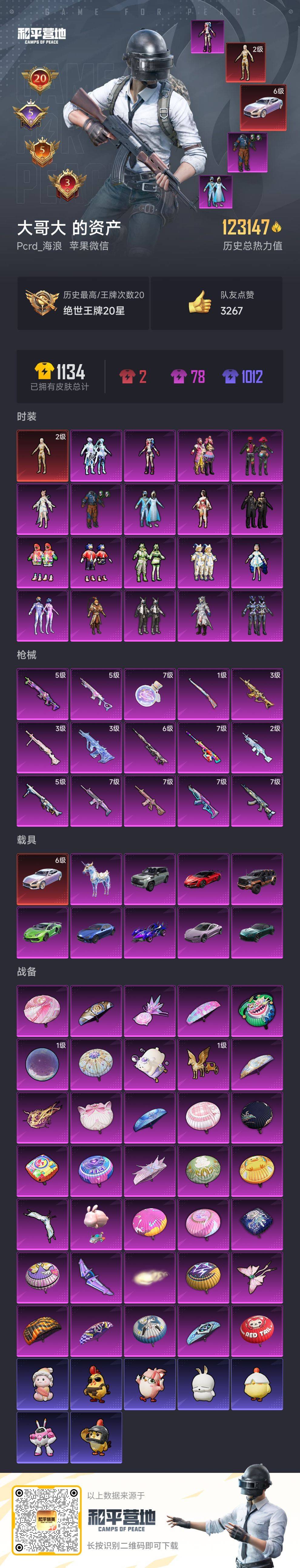 HPSJ3454972和平精英账号详情图4