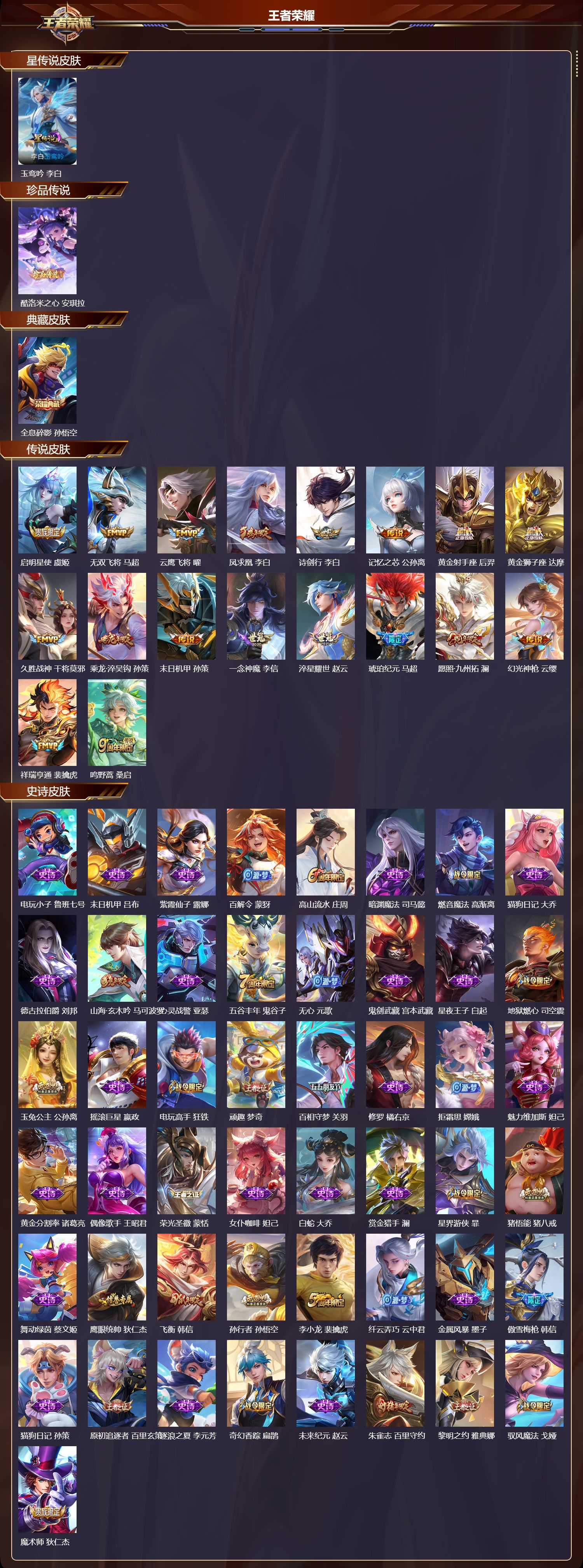 WZMK41376王者荣耀账号详情图2