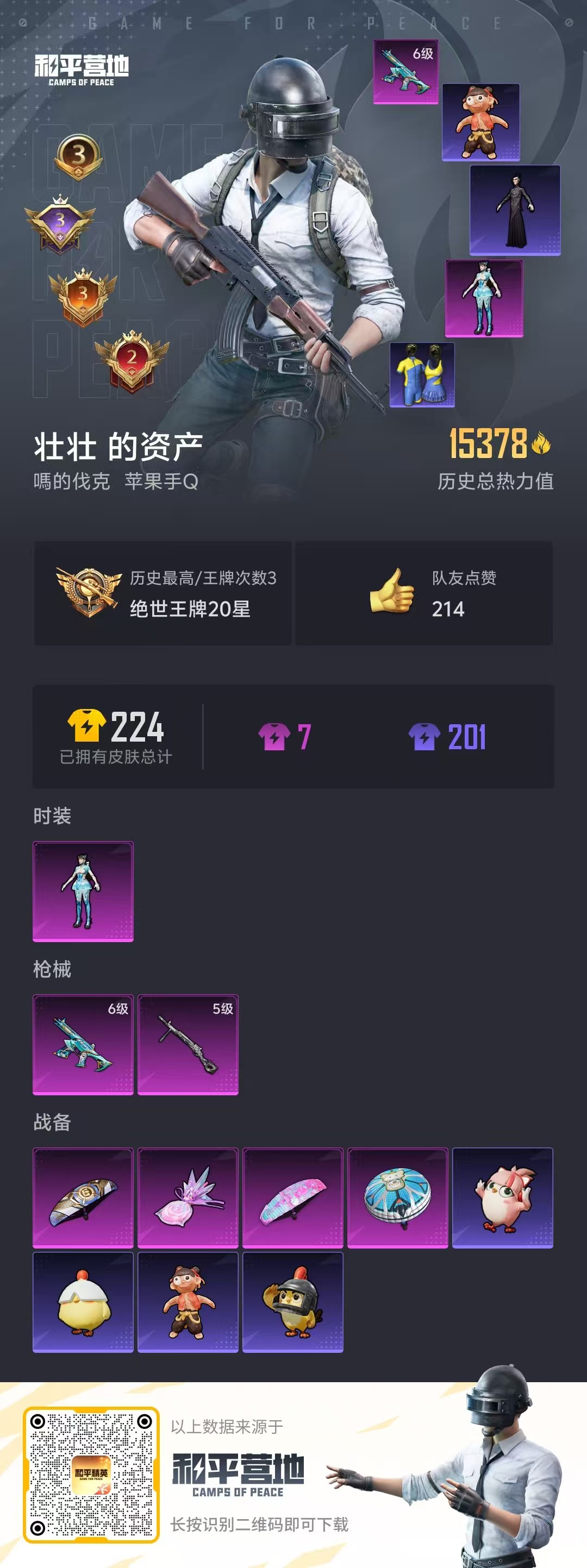 HPSJ45215和平精英账号详情图3