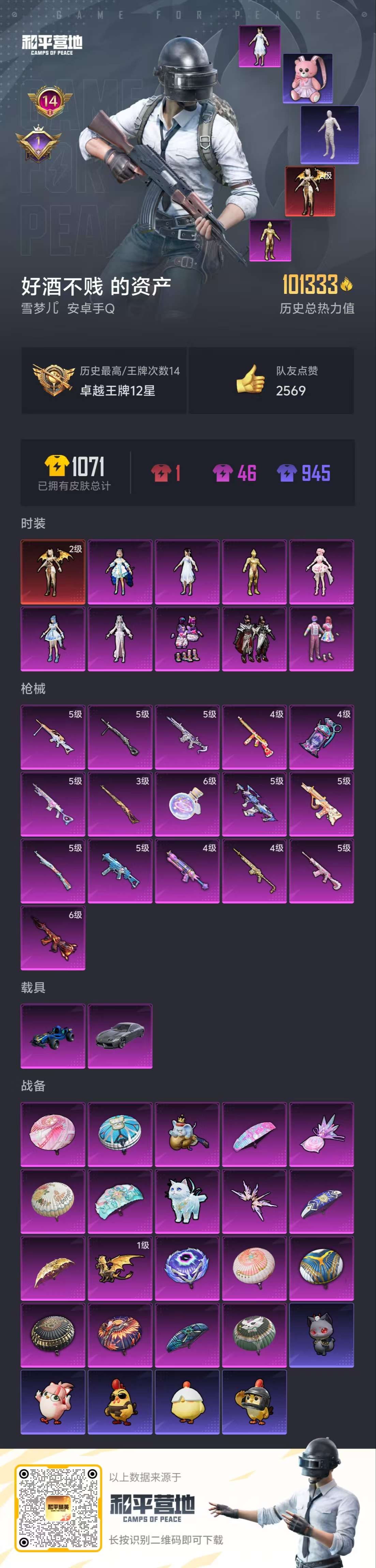 HPSJ3455110和平精英账号详情图2 HPSJ3455110和平精英账号详情图2