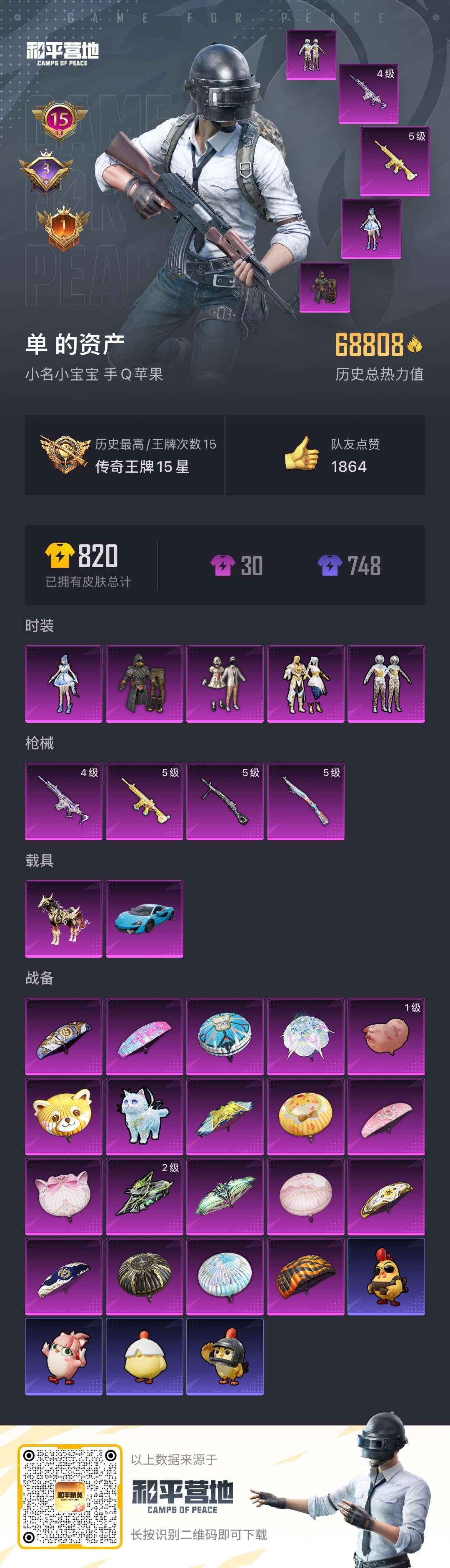 HPSJ45237和平精英账号详情图3