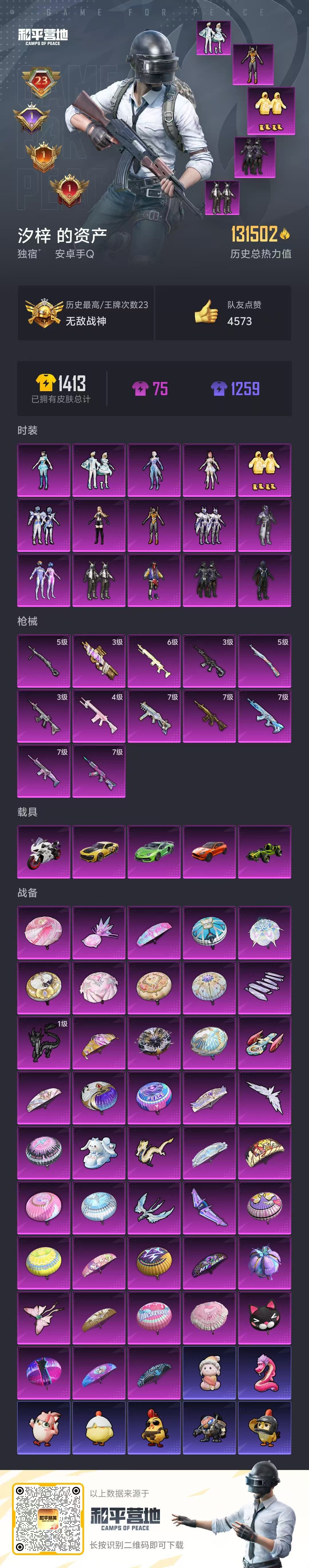 HPSJ45241和平精英账号详情图3