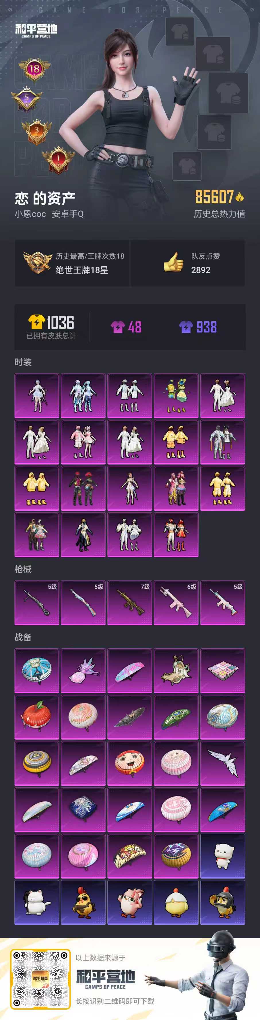 HPSJ3455036和平精英账号详情图2