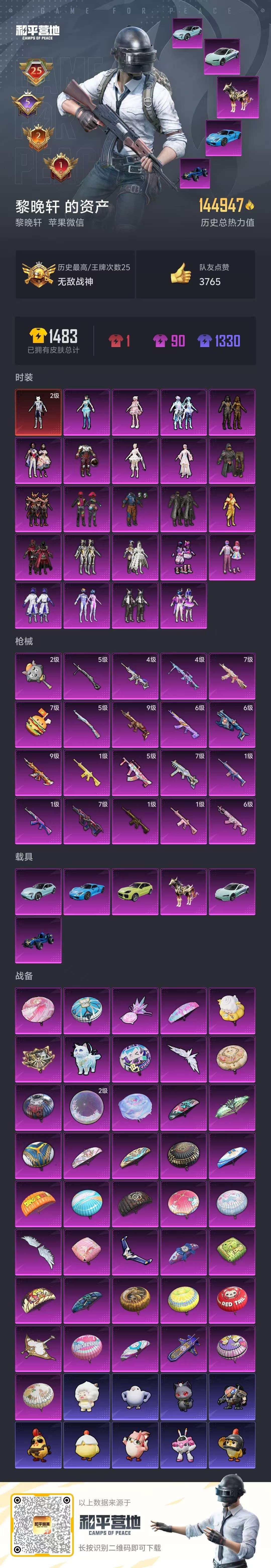 HPSJ3455079和平精英账号详情图2