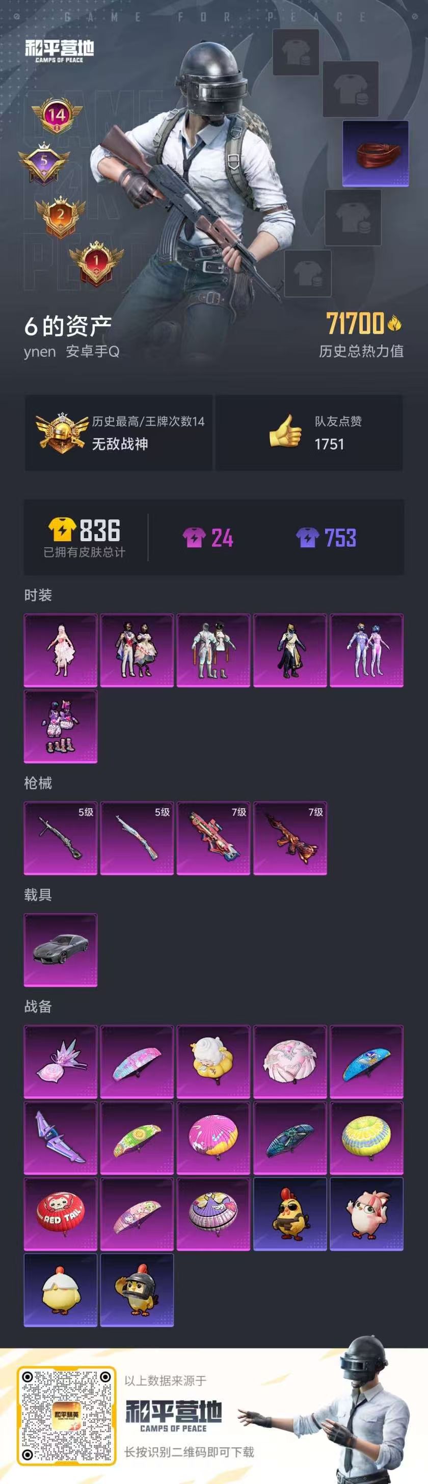 HPSJ3455004和平精英账号详情图2