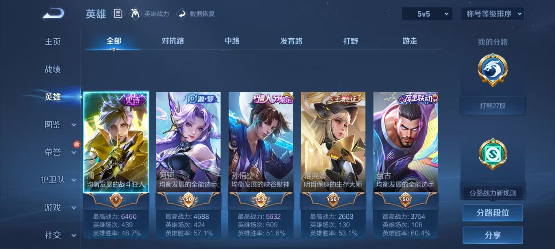 WZCMW416235王者荣耀账号详情图5