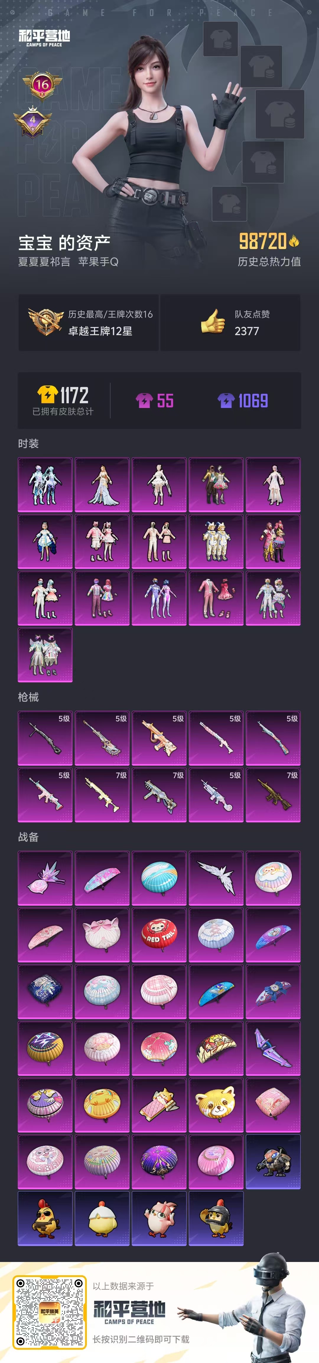 HPSJ3455024和平精英账号详情图4