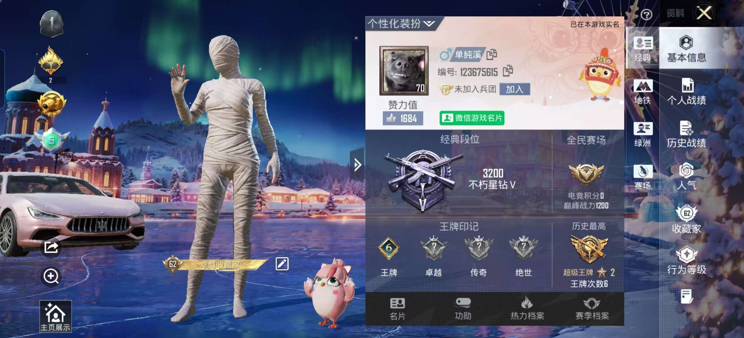 HPSJ3454971和平精英账号详情图3