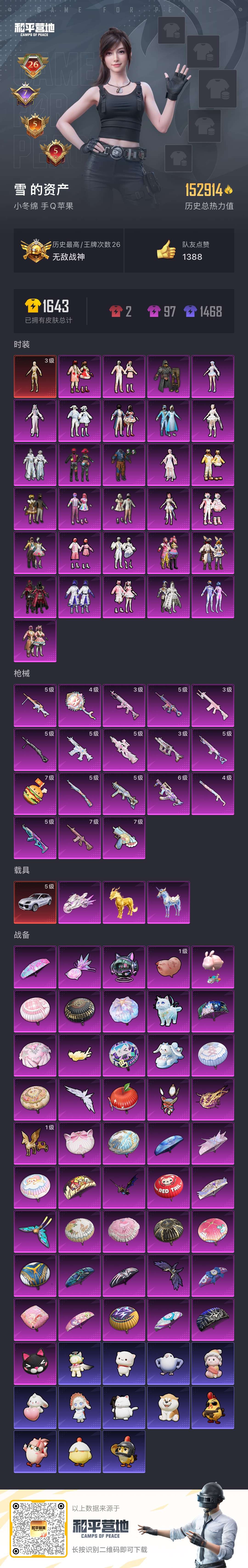 HPSJ3454993和平精英账号详情图3