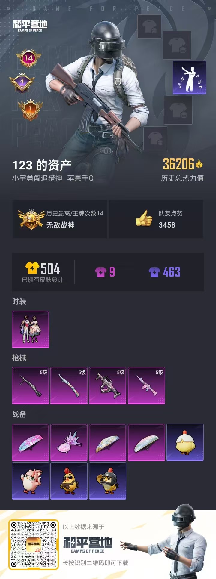 HPSJ3455062和平精英账号详情图2 HPSJ3455062和平精英账号详情图2