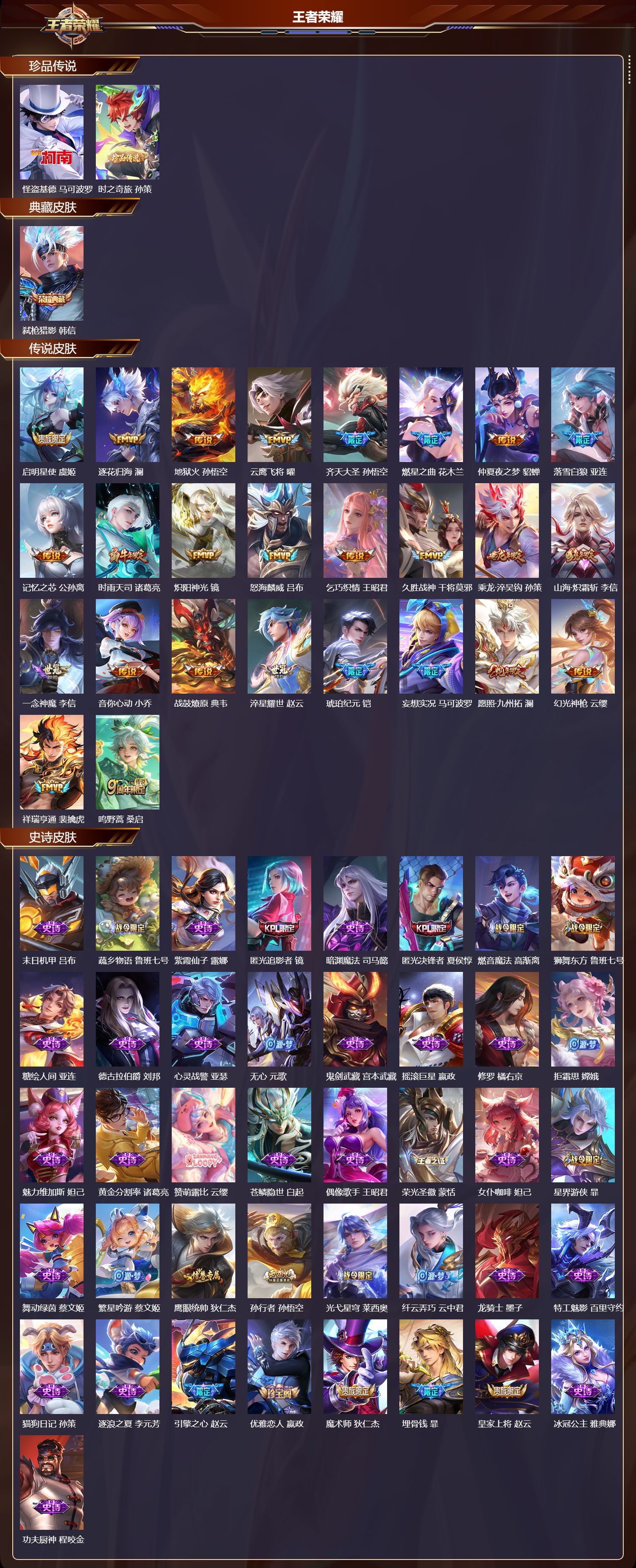 WZMK3402616王者荣耀账号详情图2