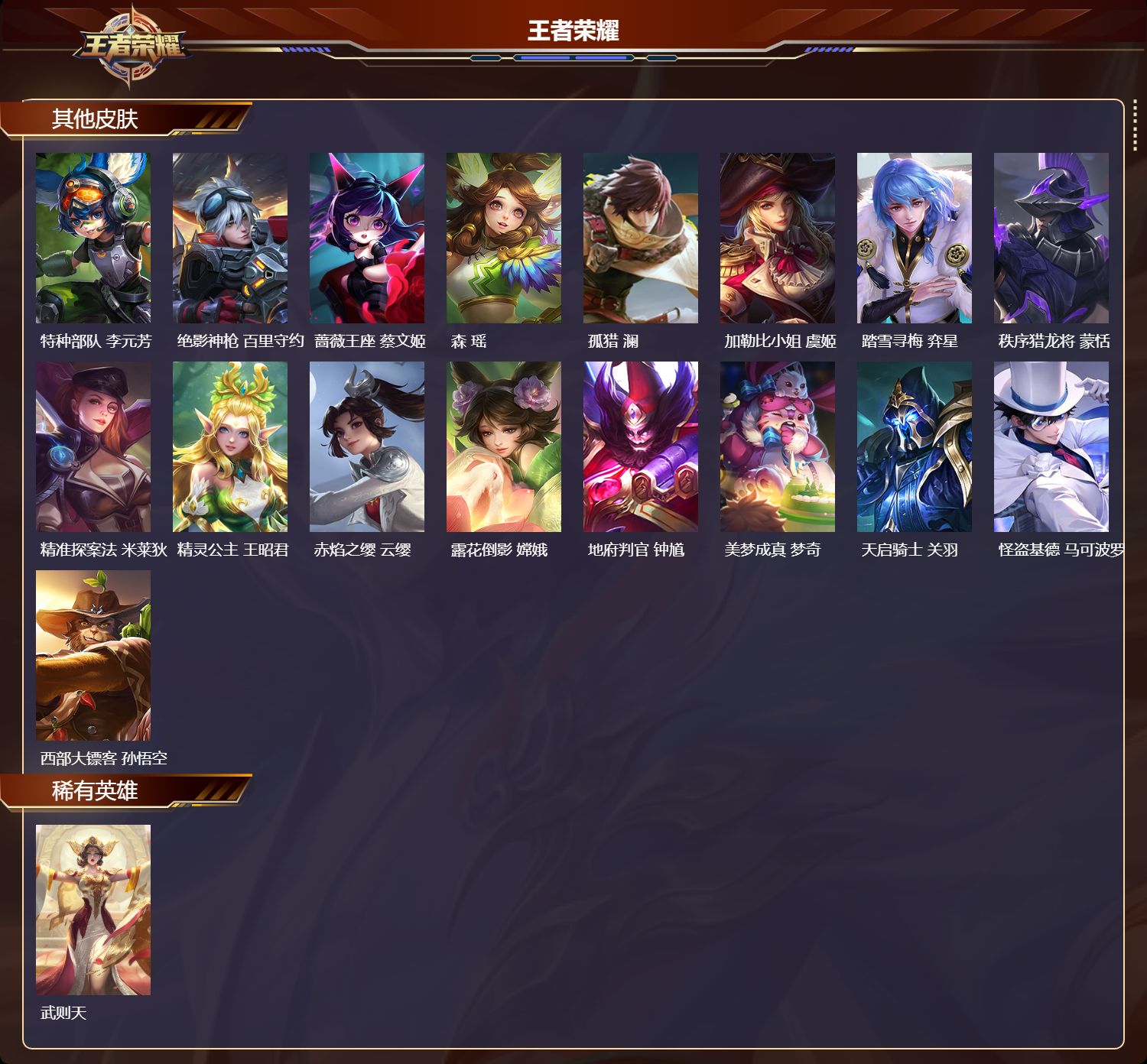 WZMK3402620王者荣耀账号详情图6