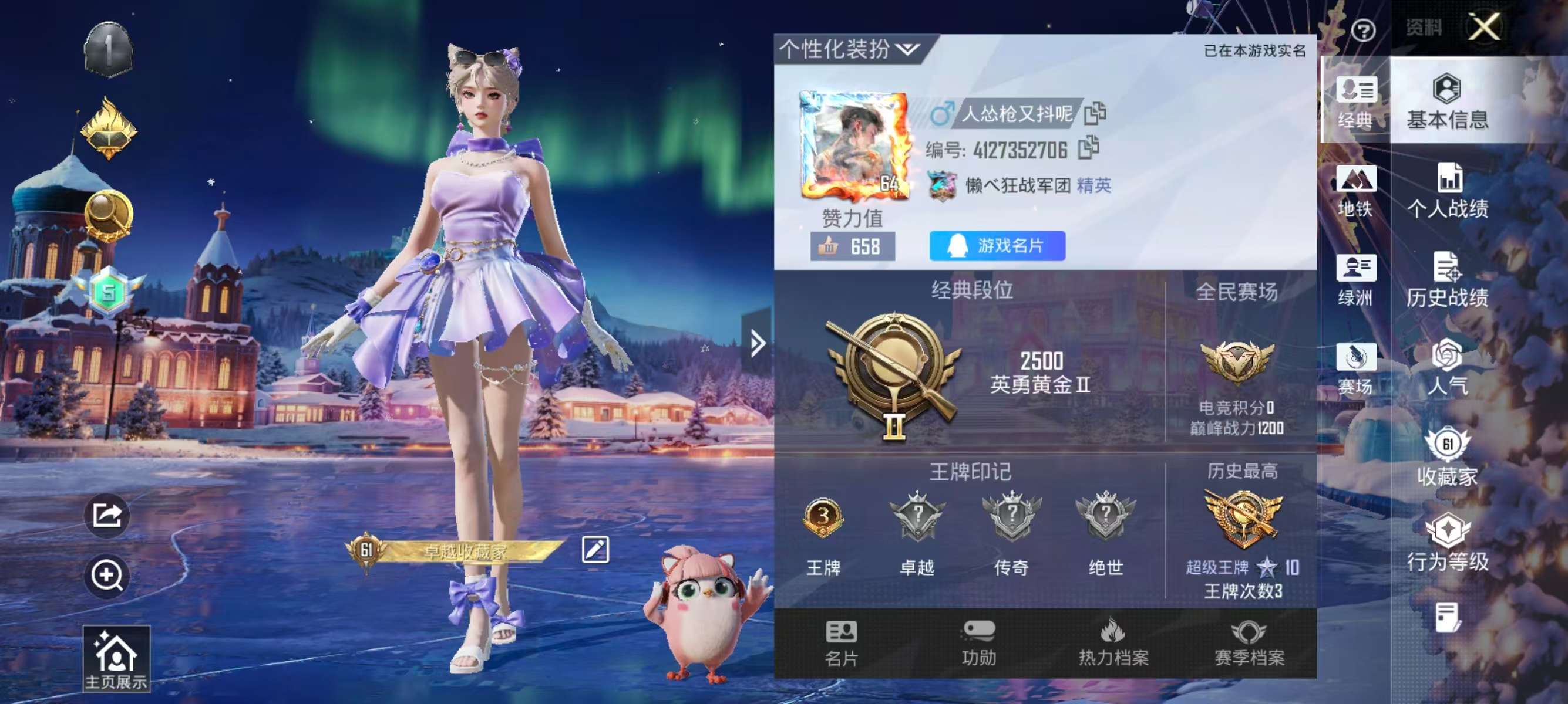 HPSJ3415025和平精英账号详情图3