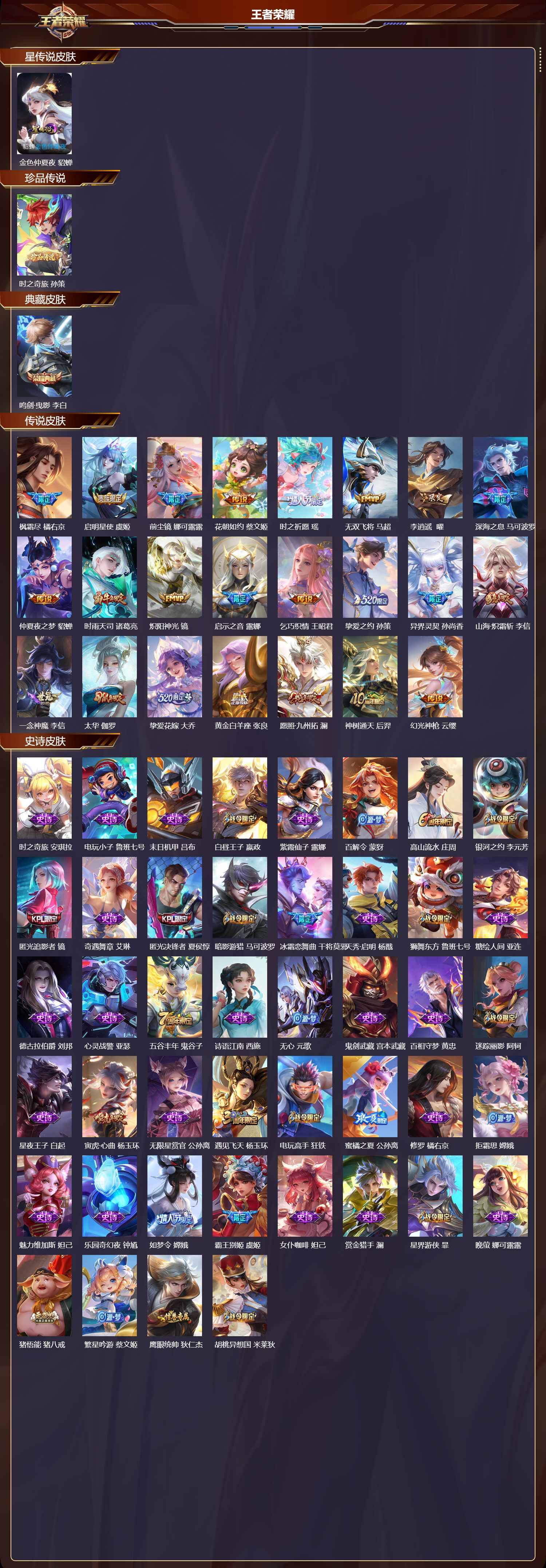 WZMK3402613王者荣耀账号详情图2 WZMK3402613王者荣耀账号详情图2