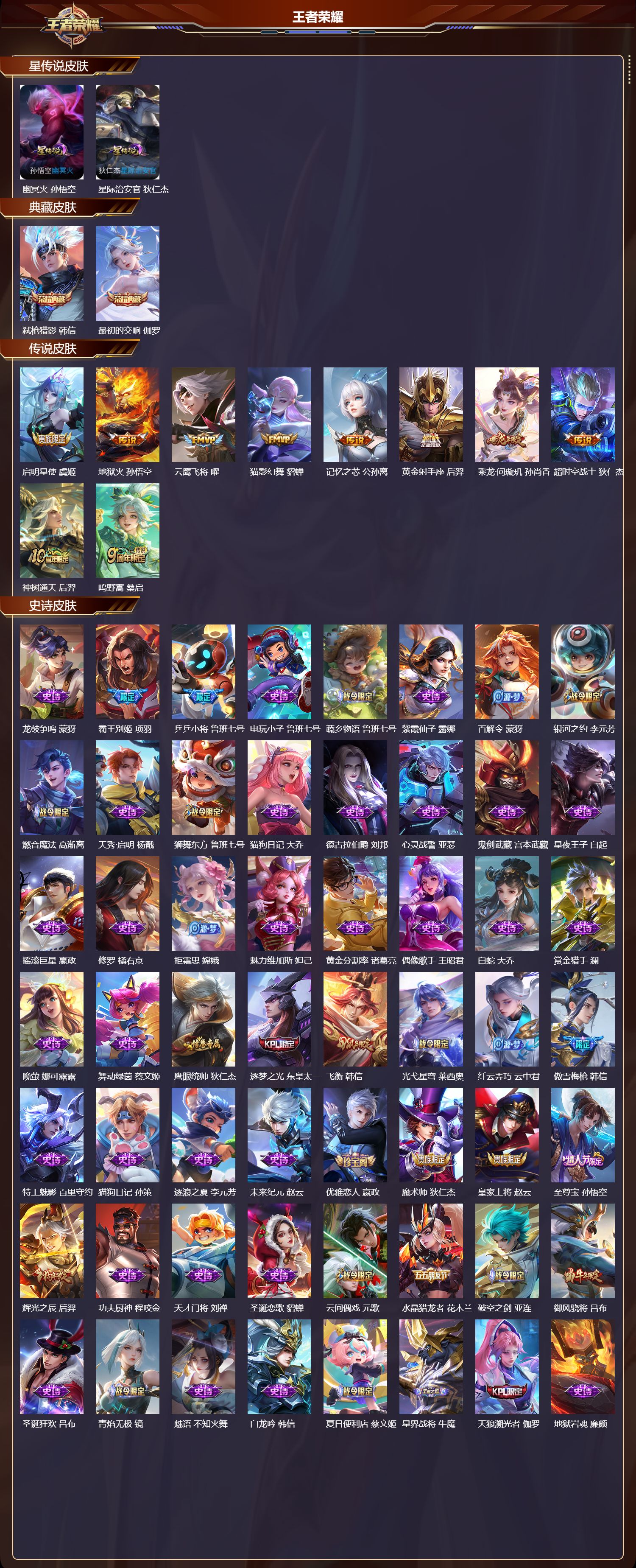 WZMK3406121王者荣耀账号详情图2