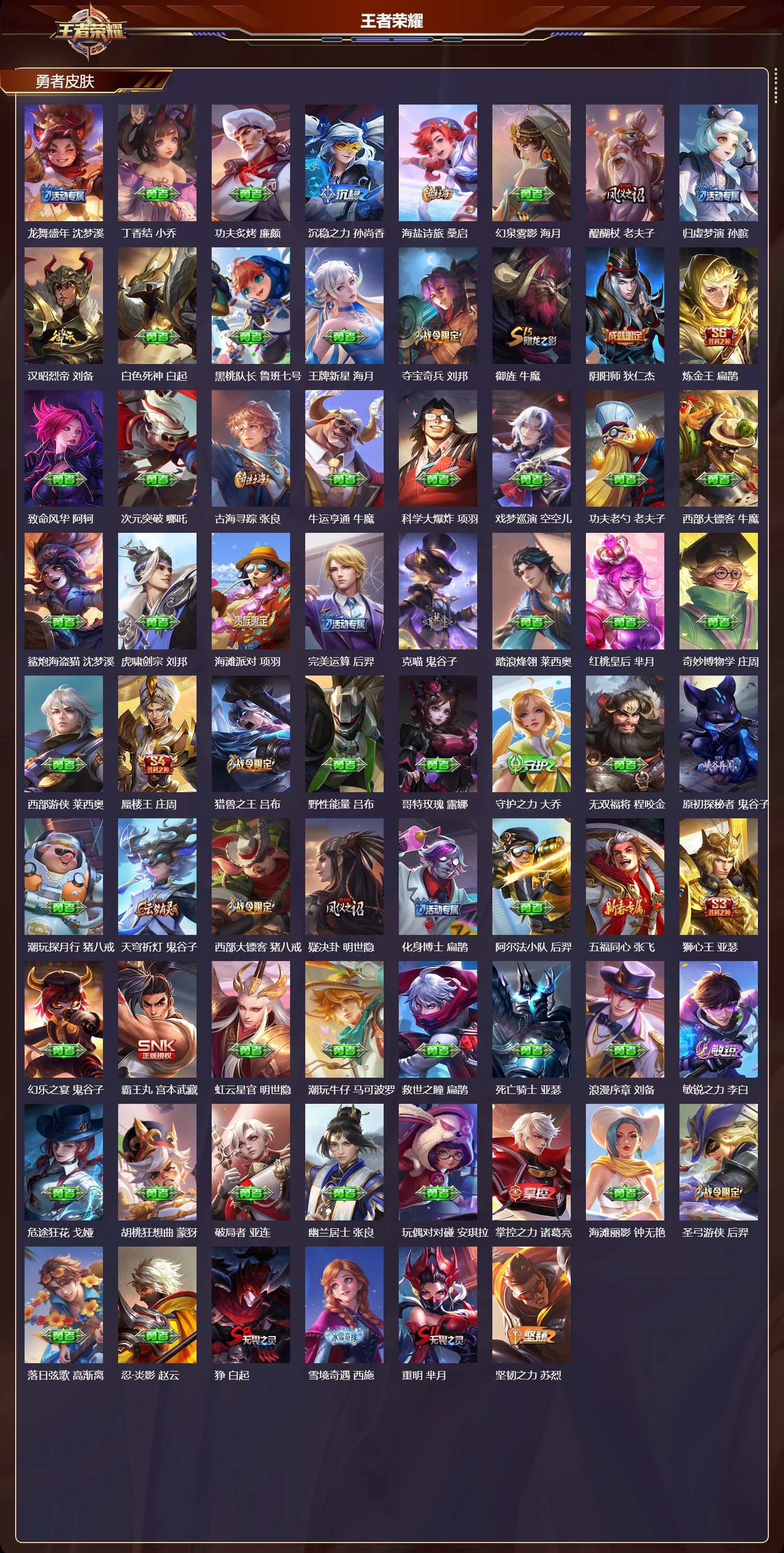 WZMK3415668王者荣耀账号详情图4 WZMK3415668王者荣耀账号详情图4