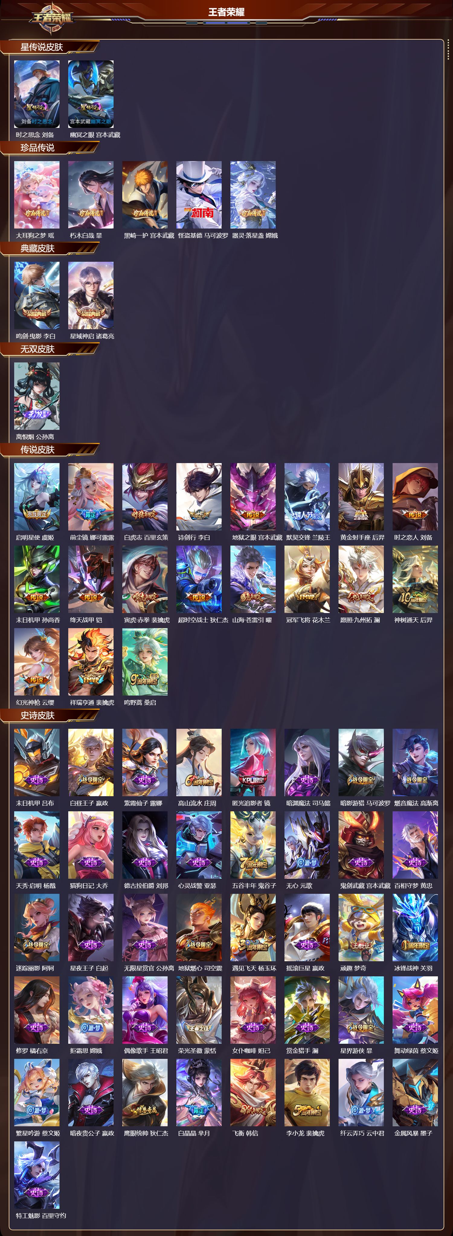 WZMK3415668王者荣耀账号详情图2 WZMK3415668王者荣耀账号详情图2