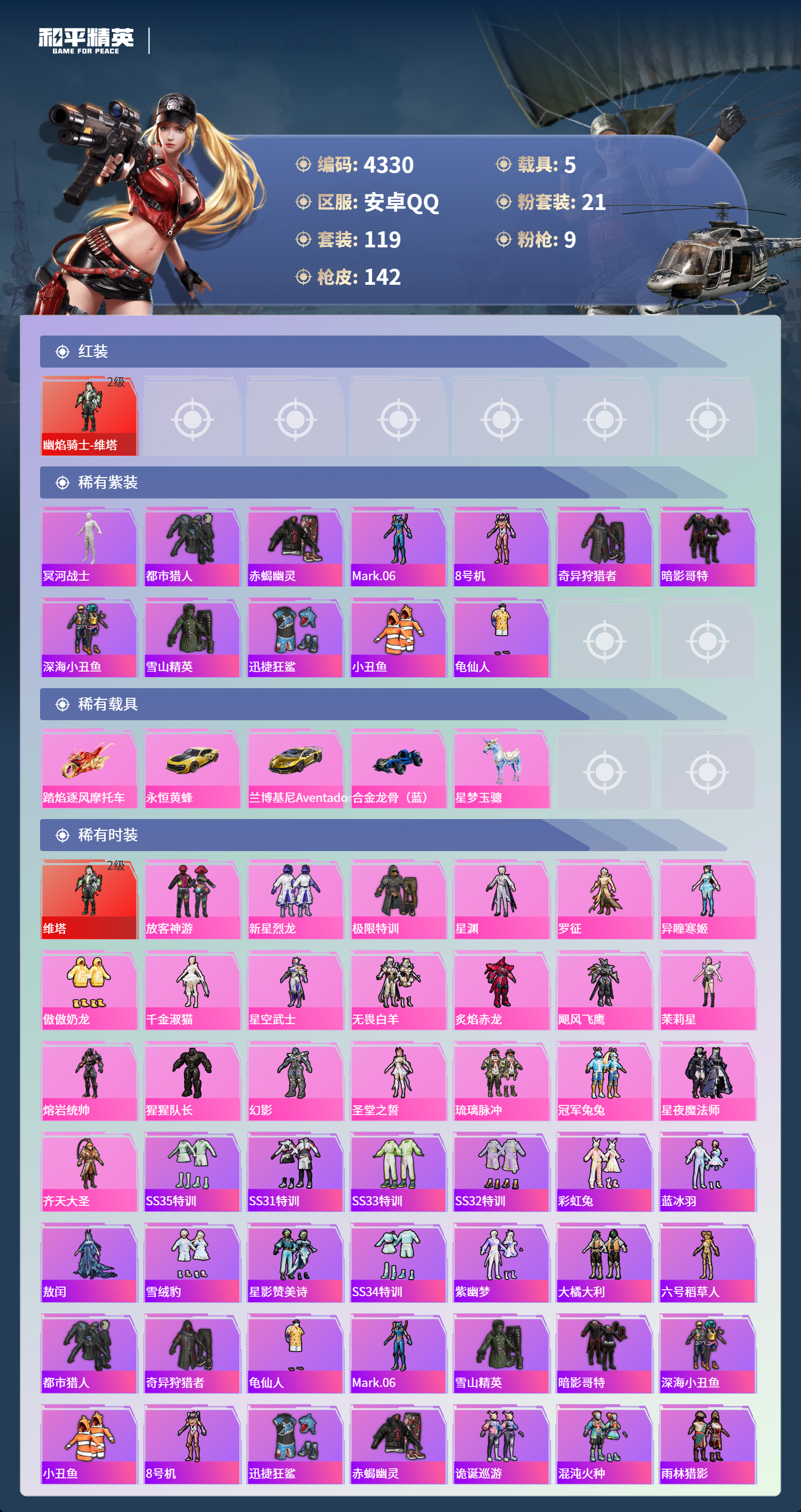 HPLX4122039和平精英账号详情图3